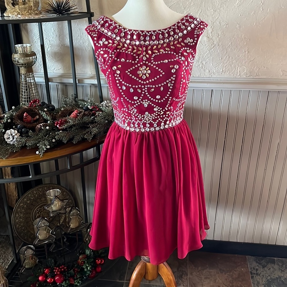 Embellished Red Dress